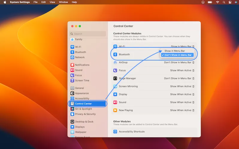 HOW TO ADD BLUETOOTH ICON TO MENU BAR (MACOS VENTURA)